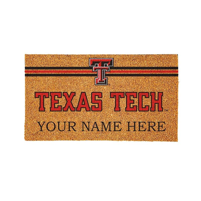 Texas Tech Red Raiders 28" x 16" Personalized Team Logo Outdoor Coir Mat