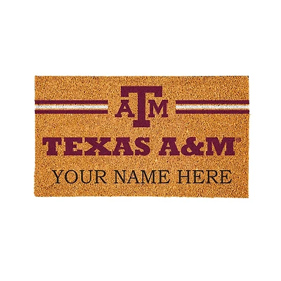 Texas A&M Aggies 28" x 16" Personalized Team Logo Outdoor Coir Mat