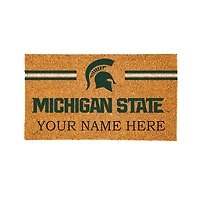 Michigan State Spartans 28" x 16" Personalized Team Logo Outdoor Coir Mat