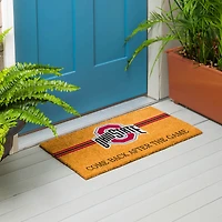 Ohio State Buckeyes 28" x 16" Personalized Team Logo Outdoor Coir Mat