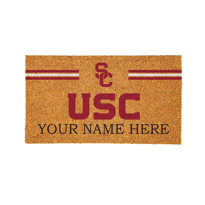 USC Trojans 28" x 16" Personalized Team Logo Outdoor Coir Mat