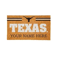 Texas Longhorns 28" x 16" Personalized Team Logo Outdoor Coir Mat