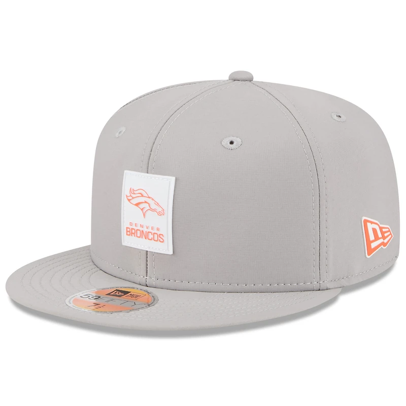 Men's New Era Gray Denver Broncos 2025 Sideline  59FIFTY Fitted Hat