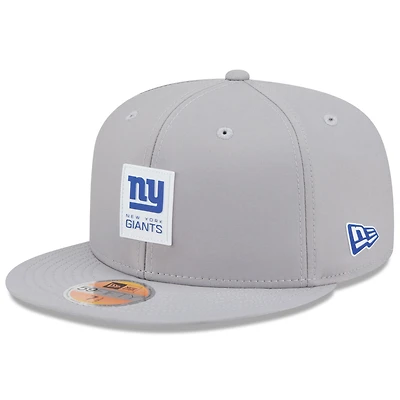 Men's New Era Gray York Giants 2025 Sideline  59FIFTY Fitted Hat