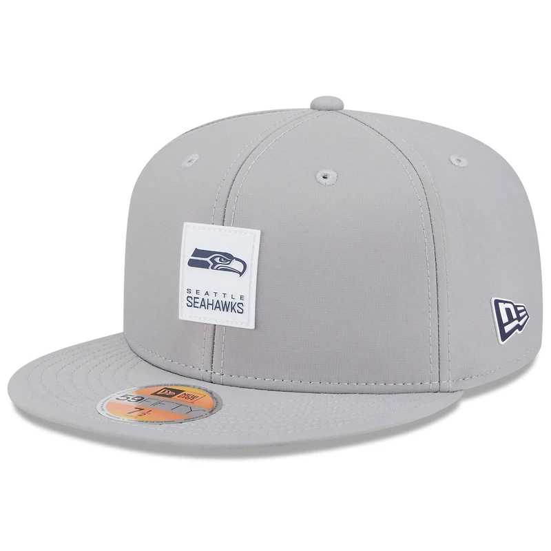 Men's New Era Gray Seattle Seahawks 2025 Sideline  59FIFTY Fitted Hat