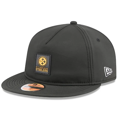 Men's New Era Black Pittsburgh Steelers 2025 Sideline  Retro Crown 59FIFTY Fitted Hat