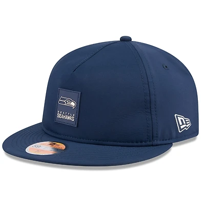 Men's New Era College Navy Seattle Seahawks 2025 Sideline  Retro Crown 59FIFTY Fitted Hat