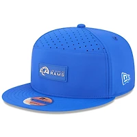 Men's New Era Royal Los Angeles Rams 2025 Sideline  Split Panel 9FIFTY Snapback Hat