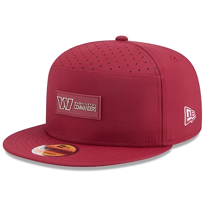 Men's New Era Burgundy Washington Commanders 2025 Sideline  Split Panel 9FIFTY Snapback Hat