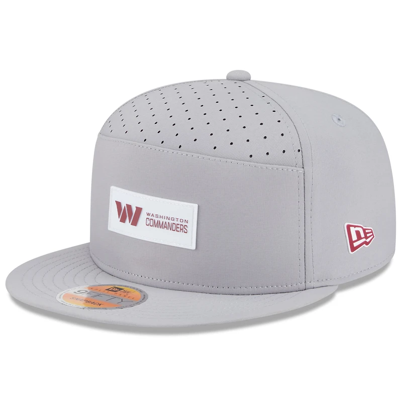 Men's New Era Gray Washington Commanders 2025 Sideline  Split Panel 9FIFTY Snapback Hat