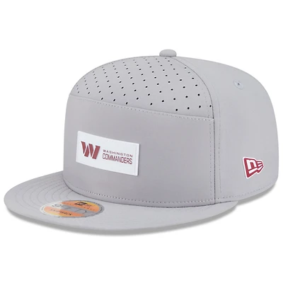 Men's New Era Gray Washington Commanders 2025 Sideline  Split Panel 9FIFTY Snapback Hat