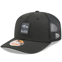 Men's New Era Black Baltimore Ravens 2025 Sideline  9SEVENTY Trucker Adjustable Hat