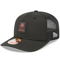 Men's New Era Black Cincinnati Bengals 2025 Sideline 9SEVENTY Trucker Adjustable Hat