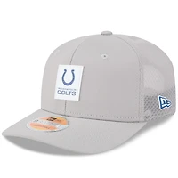 Men's New Era Gray Indianapolis Colts 2025 Sideline  9SEVENTY Adjustable Trucker Hat