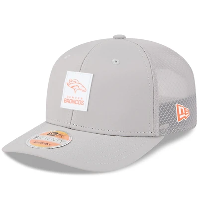 Men's New Era Gray Denver Broncos 2025 Sideline  9SEVENTY Adjustable Trucker Hat