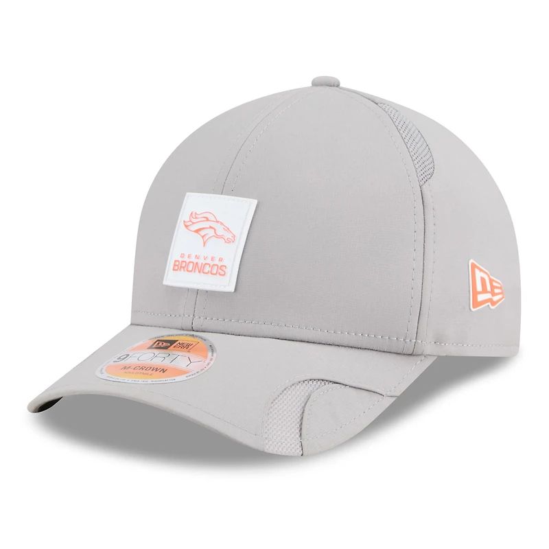 Men's New Era Gray Denver Broncos 2025 Sideline  M-Crown 9FORTY Adjustable Hat