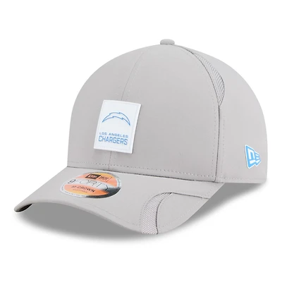 Men's New Era Gray Los Angeles Chargers 2025 Sideline  M-Crown 9FORTY Adjustable Hat
