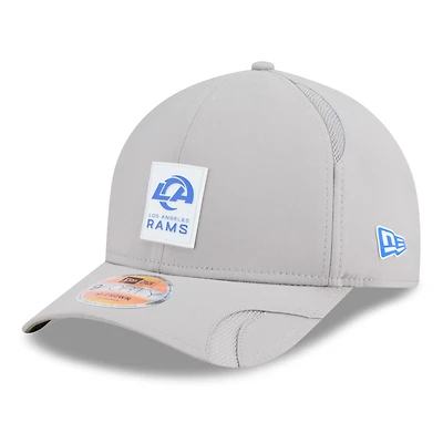 Men's New Era Gray Los Angeles Rams 2025 Sideline  M-Crown 9FORTY Adjustable Hat