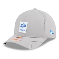Men's New Era Gray Los Angeles Rams 2025 Sideline  M-Crown 9FORTY Adjustable Hat