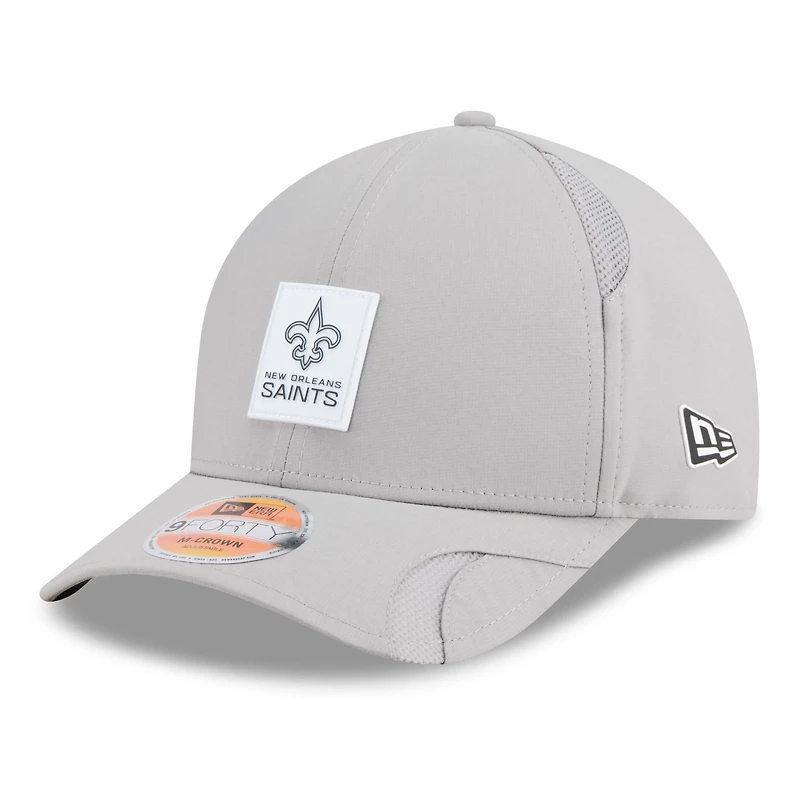 Men's New Era Gray New Orleans Saints 2025 Sideline  M-Crown 9FORTY Adjustable Hat
