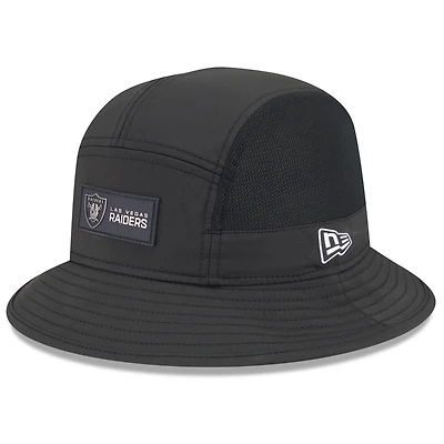 Men's New Era Black Las Vegas Raiders 2025 Sideline  Bucket Hat