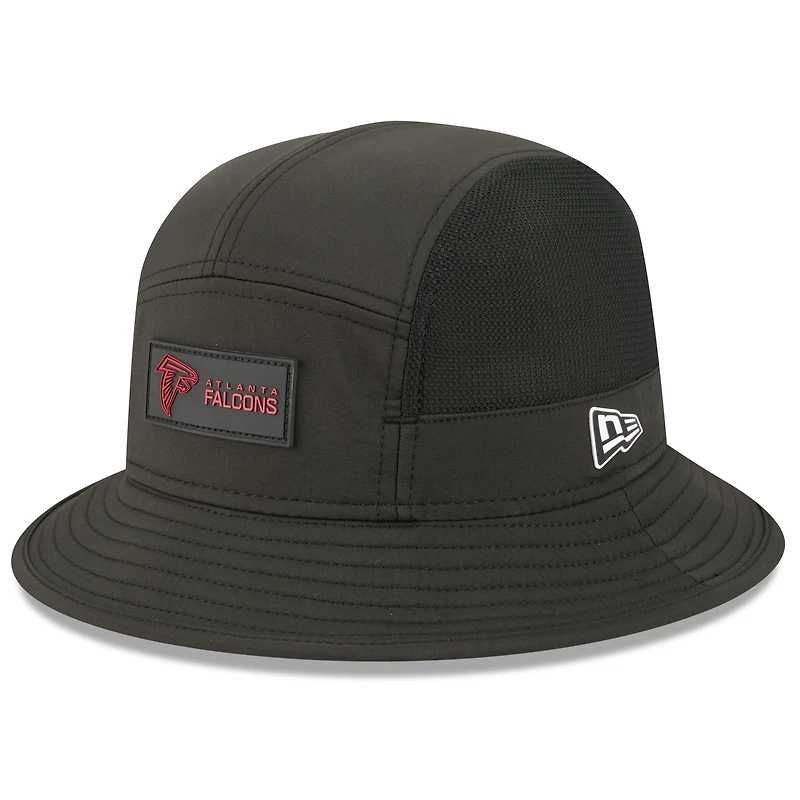 Men's New Era Black Atlanta Falcons 2025 Sideline  Bucket Hat