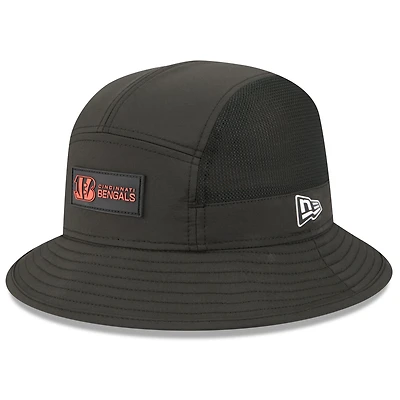 Men's New Era Black Cincinnati Bengals 2025 Sideline  Bucket Hat