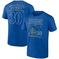 Men's Stephen Curry Royal Golden State Warriors Ugly Sweater Name & Number T-Shirt