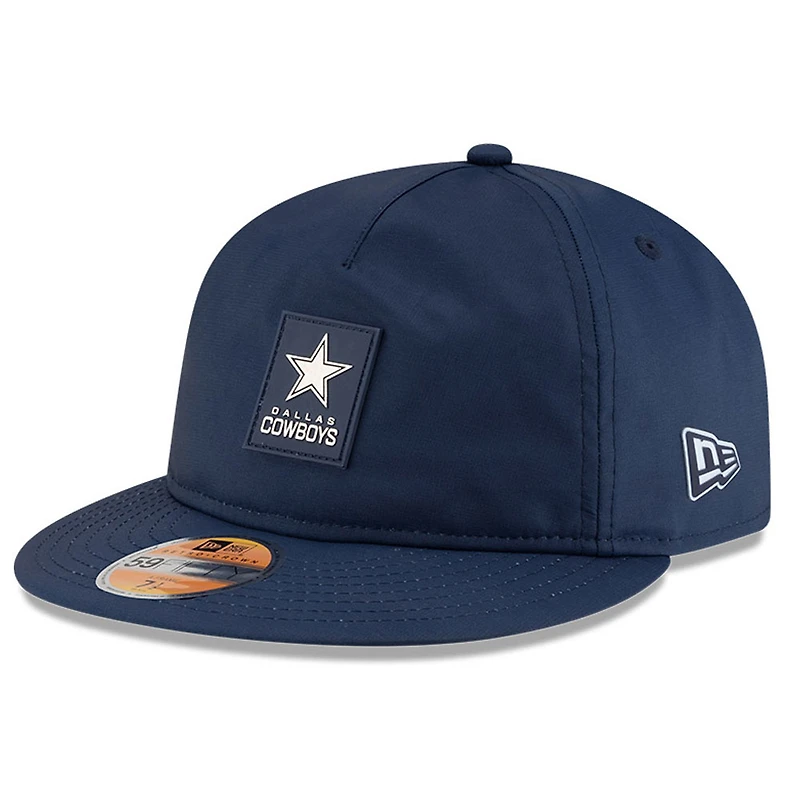 Men's New Era Navy Dallas Cowboys 2025 Sideline  Retro Crown 59FIFTY Fitted Hat