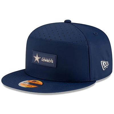 Men's New Era Navy Dallas Cowboys 2025 Sideline  Split Panel 9FIFTY Snapback Hat