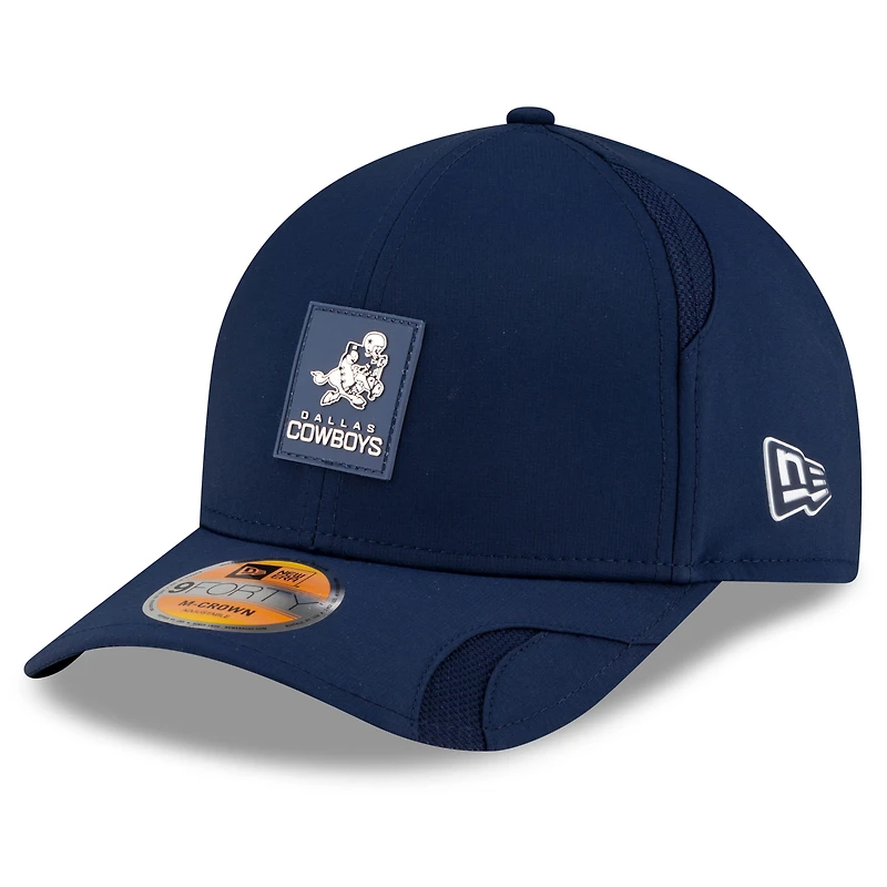 Men's New Era Navy Dallas Cowboys 2025 Sideline Throwback M-Crown 9FORTY Adjustable Hat