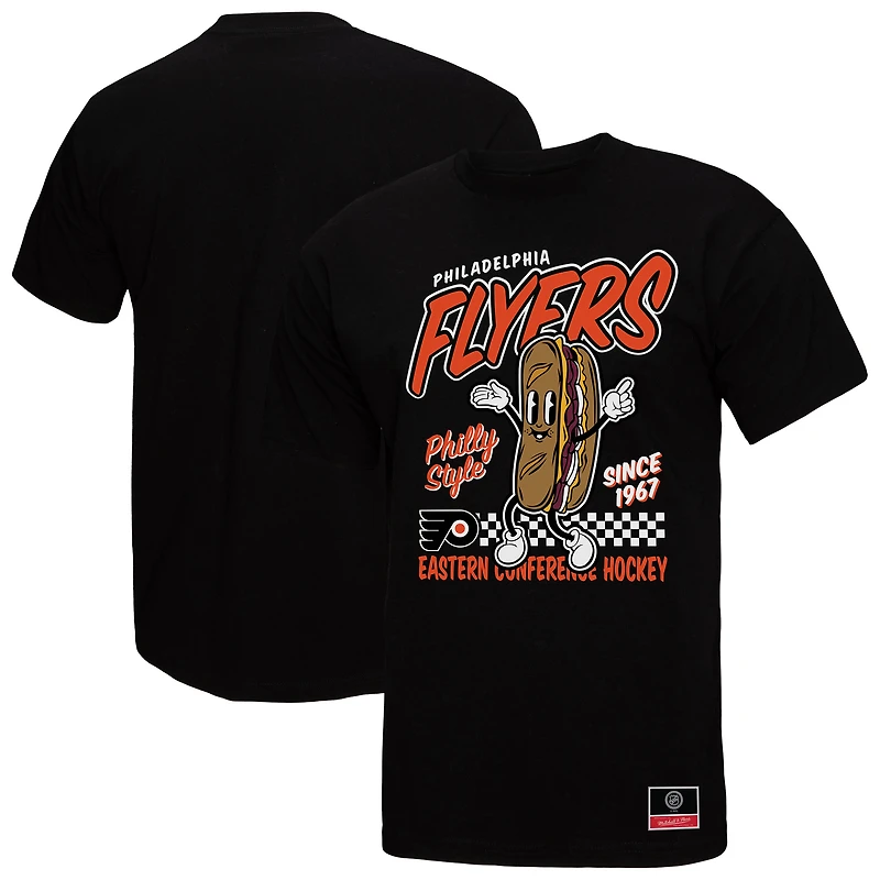 Men's Mitchell & Ness Black Philadelphia Flyers Local Food T-Shirt
