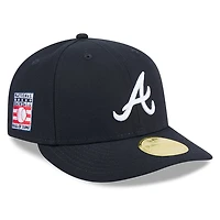 Men's New Era Navy Atlanta Braves Baseball Hall of Fame 59FIFTY Low Profile Fitted Hat