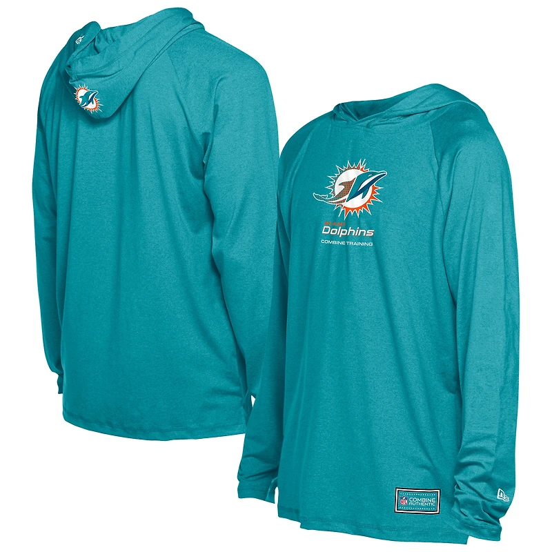 Men's New Era Aqua Miami Dolphins Functional Fandom Hoodie