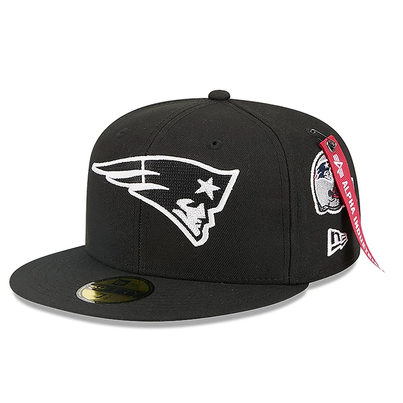 Men's New Era x Alpha Industries  Black New England Patriots 59FIFTY Fitted Hat