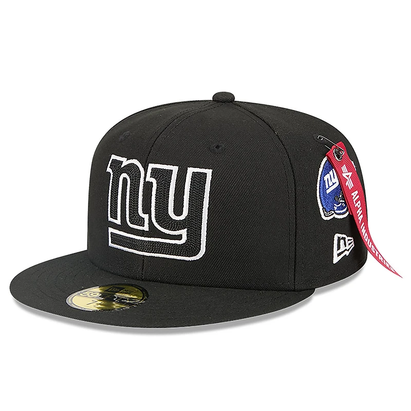 Men's New Era x Alpha Industries Black New York Giants 59FIFTY Fitted Hat