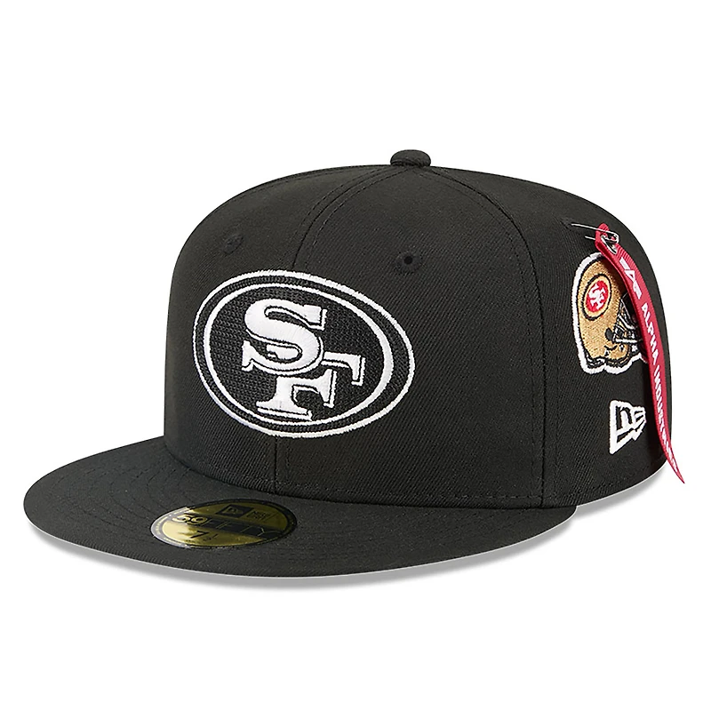 Men's New Era x Alpha Industries Black San Francisco 49ers 59FIFTY Fitted Hat