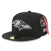 Men's New Era x Alpha Industries  Black Baltimore Ravens 59FIFTY Fitted Hat
