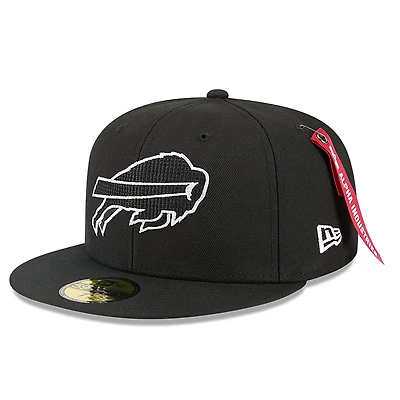 Men's New Era x Alpha Industries Black Buffalo Bills 59FIFTY Fitted Hat