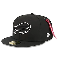 Men's New Era x Alpha Industries  Black Buffalo Bills 59FIFTY Fitted Hat