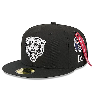 Men's New Era x Alpha Industries  Black Chicago Bears 59FIFTY Fitted Hat