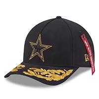 Men's New Era x Alpha Industries  Black Dallas Cowboys A-Frame 9FORTY Adjustable Hat