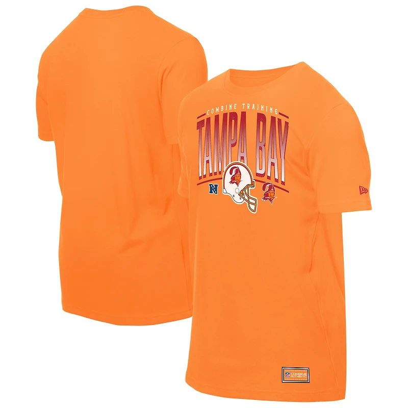 Men's New Era Orange Tampa Bay Buccaneers Combine Authentic Training Throwback T-Shirt
