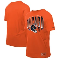 Men's New Era Orange Chicago Bears Combine Authentic Helmet T-Shirt