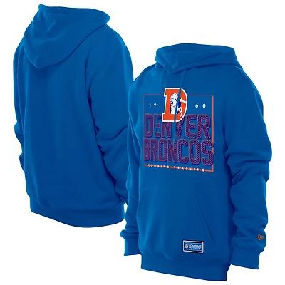 Men's New Era Royal Denver Broncos Combine Authentic Local State Throwback Hoodie