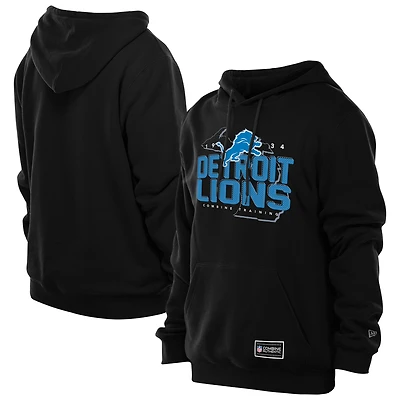 Men's New Era Black Detroit Lions Combine Authentic Local State Hoodie