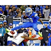 Jameson Williams Detroit Lions Unsigned Hurdle Photograph