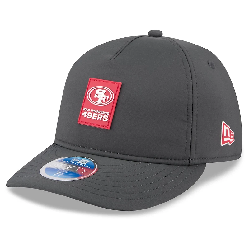 Men's New Era Charcoal San Francisco 49ers 2025 Sideline Cold Weather Retro Crown 59FIFTY Fitted Hat