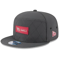 Men's New Era Charcoal Arizona Cardinals 2025 Sideline Cold Weather Split Panel 9FIFTY Snapback Hat