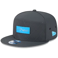 Men's New Era Charcoal Carolina Panthers 2025 Sideline Cold Weather Split Panel 9FIFTY Snapback Hat